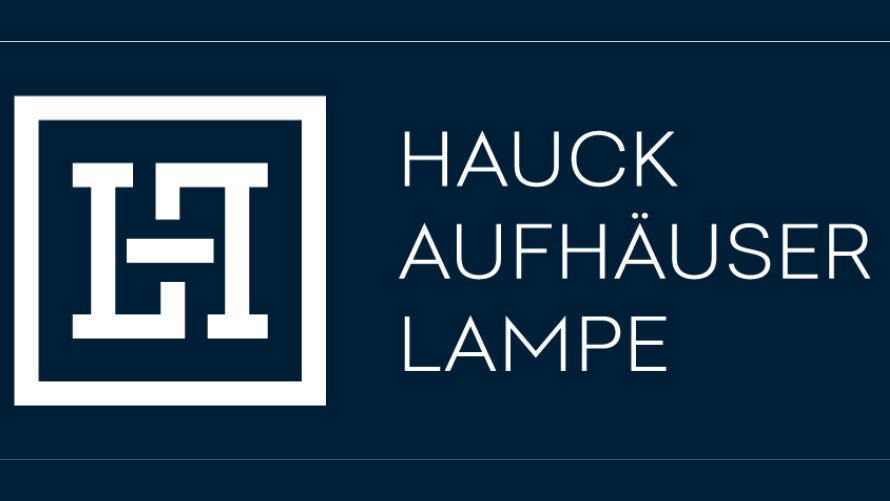 Das Logo mit dem Schriftzug "Hauck Aufhäuser Lampe"