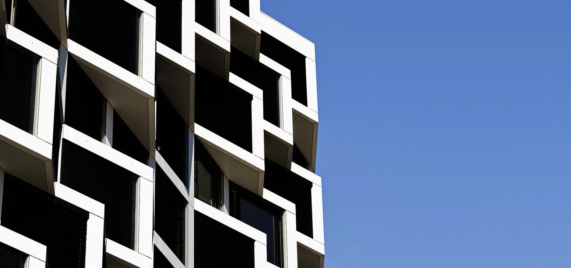Foto einer modernen Häuserfassade 